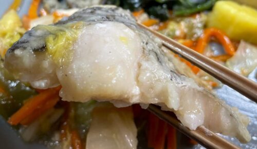 ベネッセのおうちごはん・白身魚の野菜たっぷり甘酢あんかけ