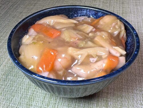 シェフの無添作りおき「ご飯にのせるだけ海鮮たっぷり中華丼の具」