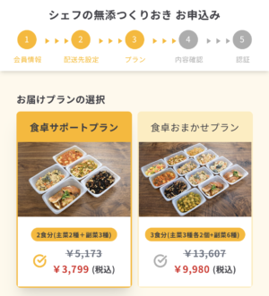 シェフの無添つくりおき注文方法